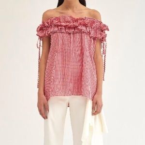 Style Mafia | Off Shoulder Gingham Top